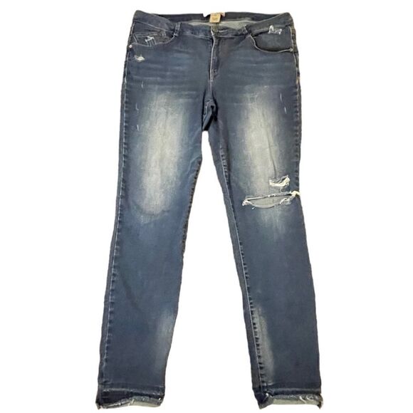 Democracy Distressed Jeans - Size 14 - Freedom Legging - Picture 1 of 4